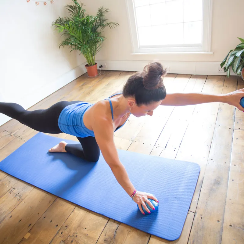 Fitness Mad Soft Pilates Weights Pair of 0.5kg Blue-6