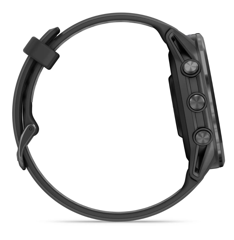 Garmin Forerunner 970 Carbon Grey DLC Titanium with Black Case and Black/Translucent Whitestone Band-4