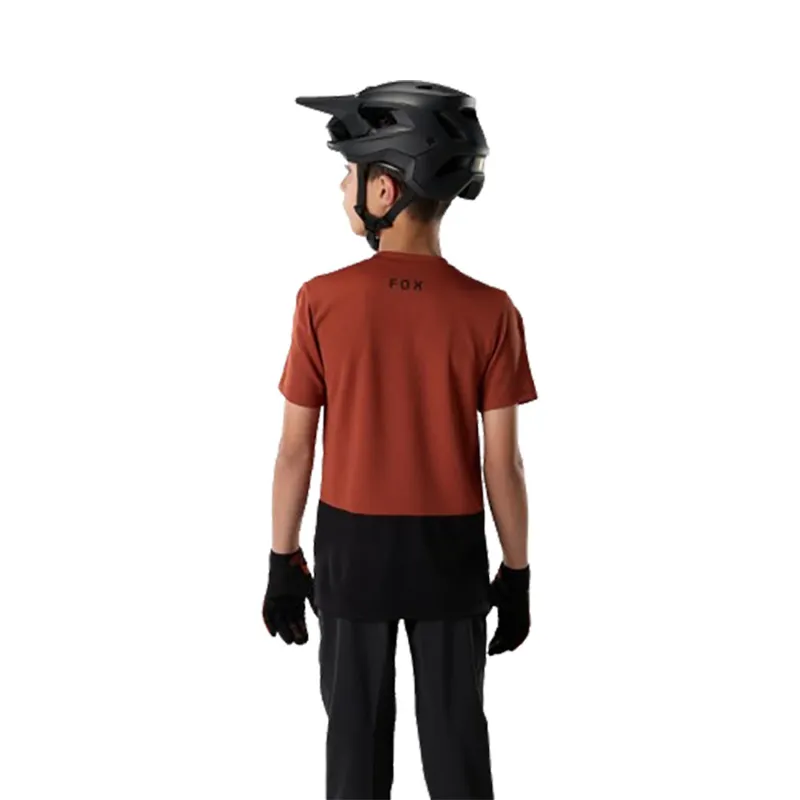 Fox Youth Ranger Fox Head S/S Jersey Amber Scarlet-3