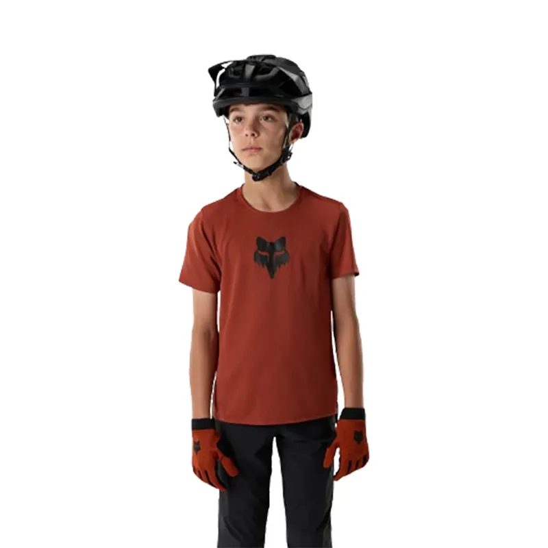 Fox Youth Ranger Fox Head S/S Jersey Amber Scarlet-2