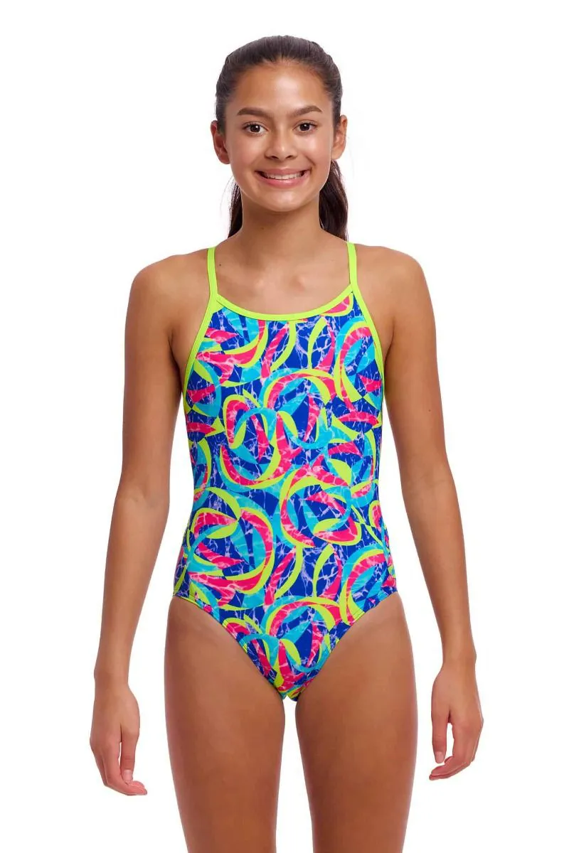Funkita Girl's Diamond Back One Piece Choppy Waters