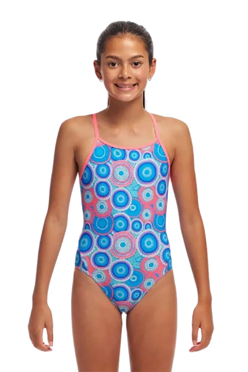 Funkita Girl s Diamond Back One Piece Swimsuit Bundjalung Blue
