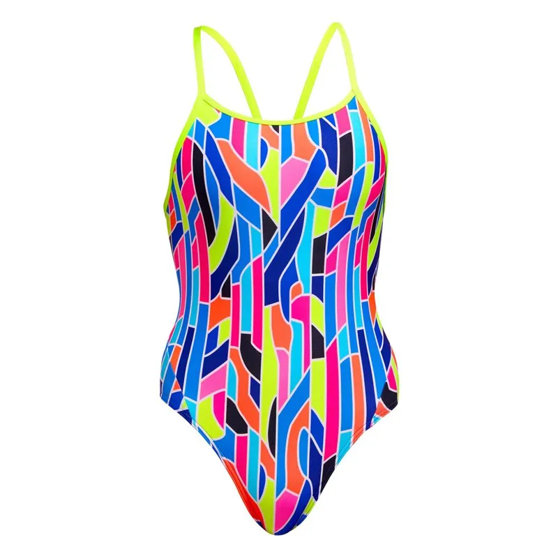 Funkita Girls Diamond Back One Piece Swimsuit Fault Lines