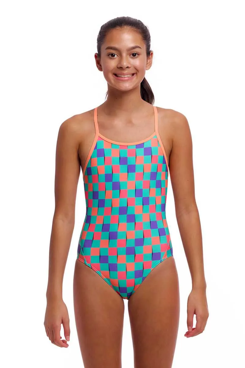 Funkita Girls Diamond Back One Piece Swimsuit Flip Flop-1