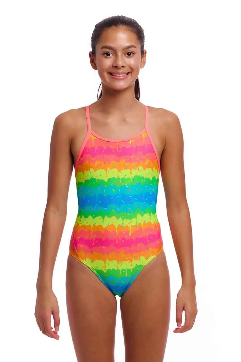Funkita Girls Diamond Back One Piece Swimsuit Melting Mayhem-1