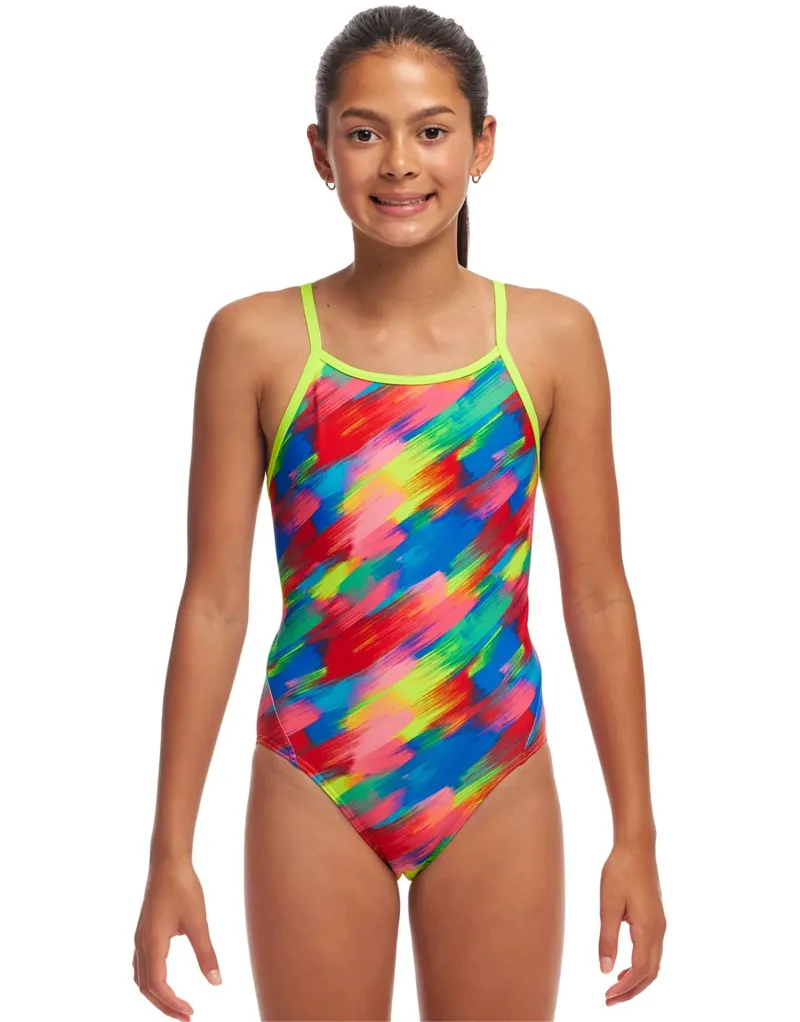 Funkita Girl's Diamond Back One Piece Swimsuit Stroked-1