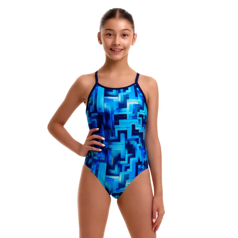 Funkita Girl's Diamond Back One Piece Swimsuit You Blued-3