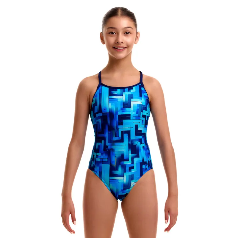 Funkita Girl's Diamond Back One Piece Swimsuit You Blued-1