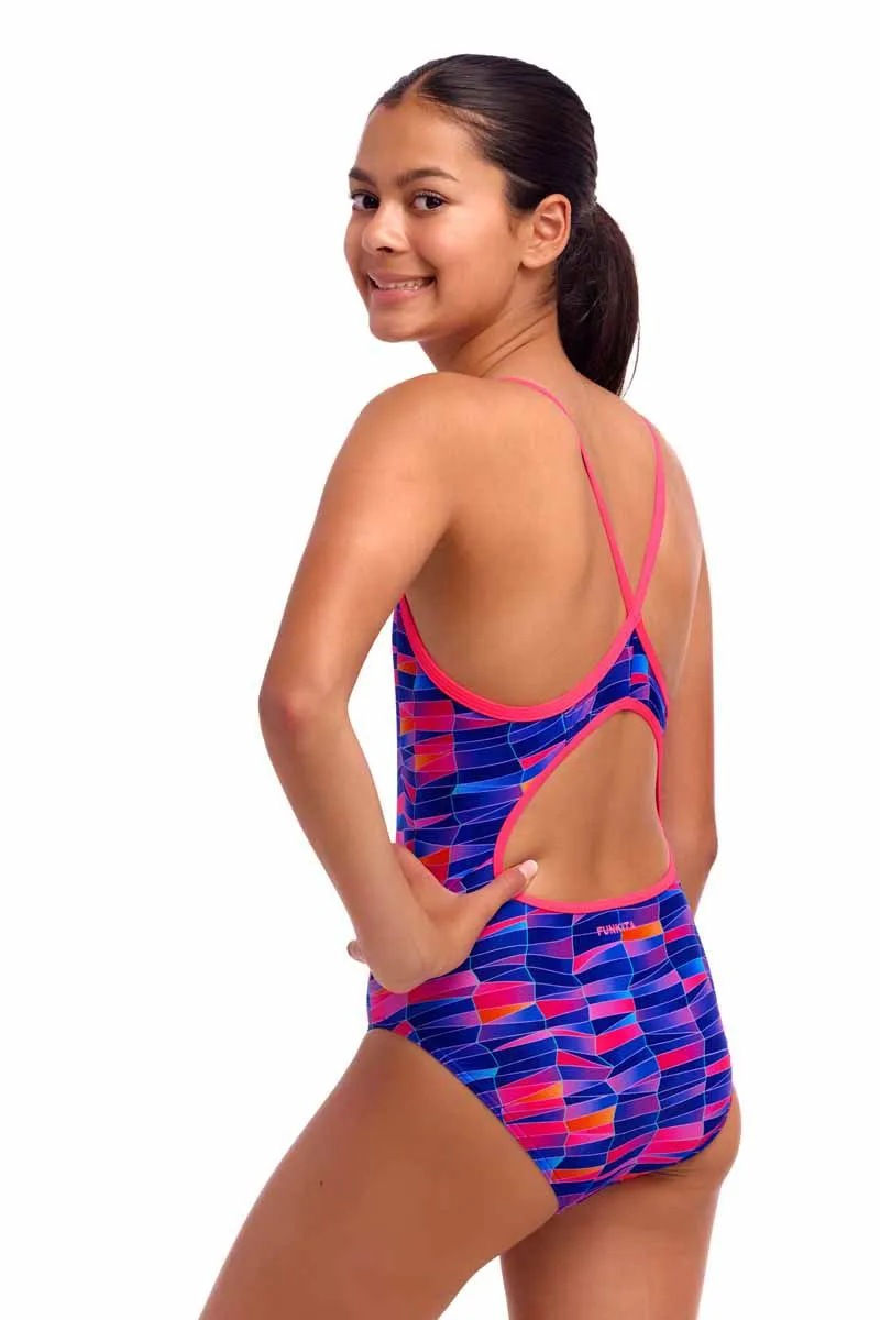 Funkita Girl's Diamond Back One Piece Warped Waves-4