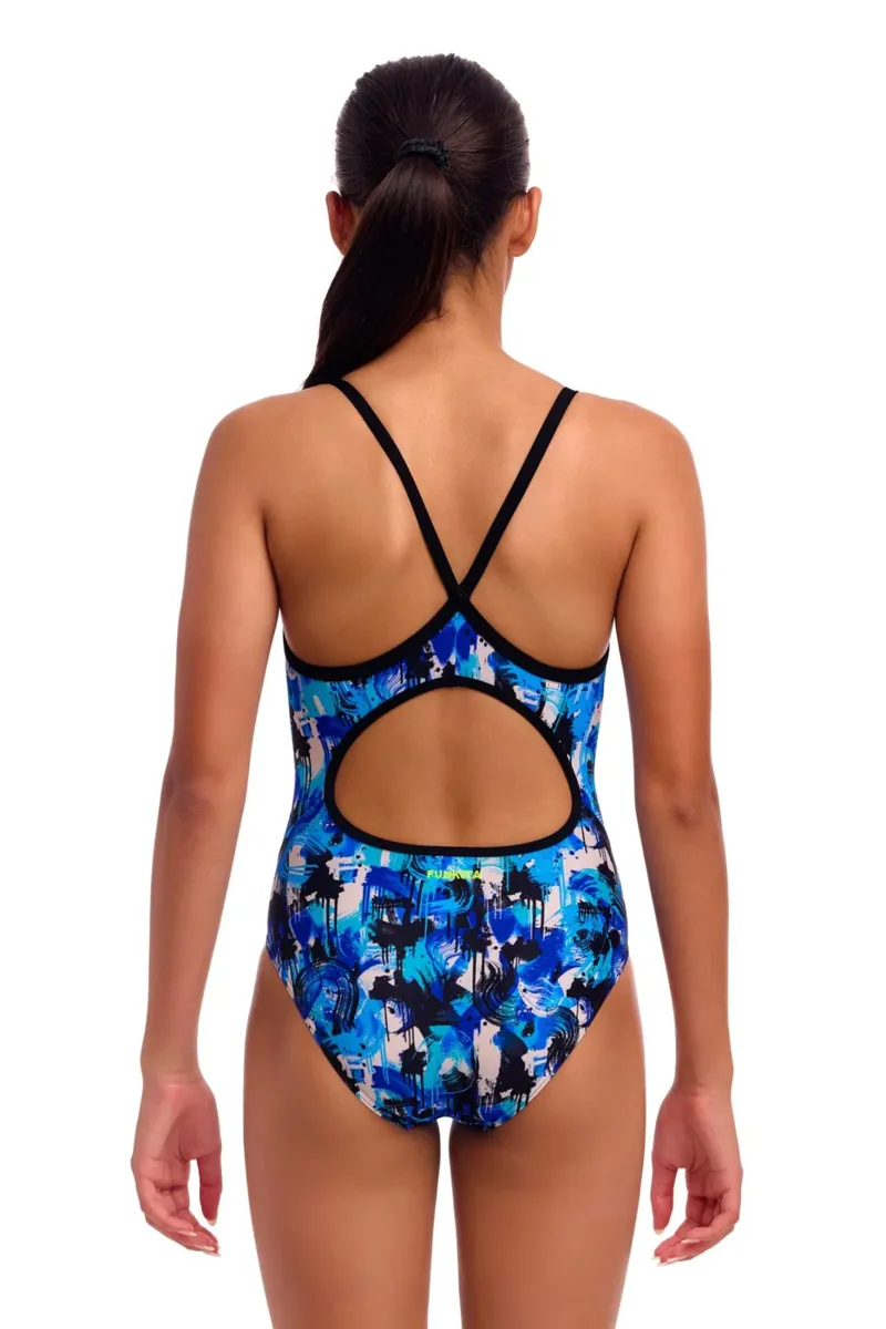 Funkita Girl's Diamond Back One Piece You Messer-2