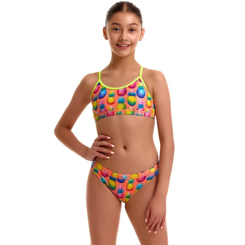 Funkita Girl's Racerback Two Piece Swimsuit Pinky Piney-2