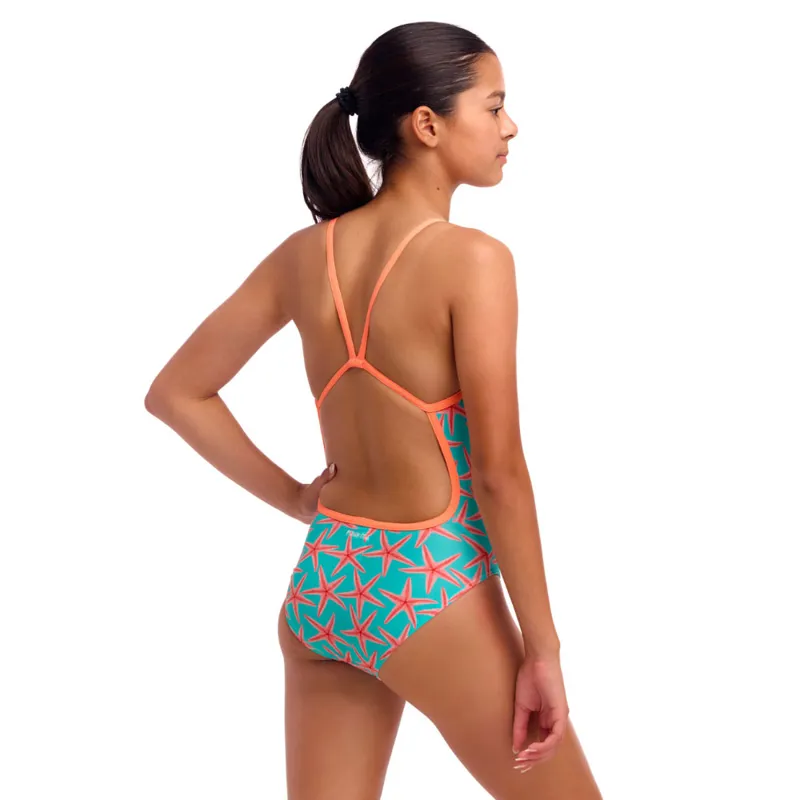 Funkita Girl's Single Strap One Piece Star Party-4