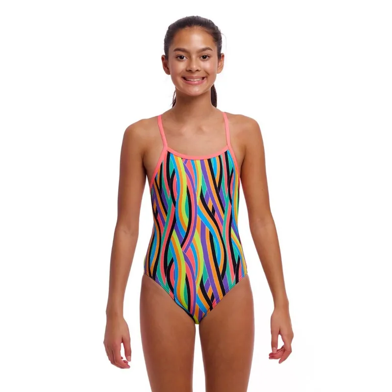 Funkita Girls Single Strap One Piece Swimsuit Curl Curl-1