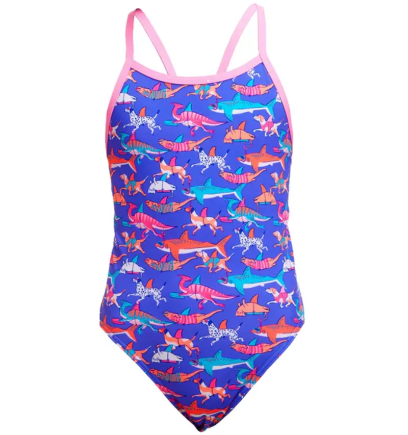 Funkita Girl's Single Strap One Piece Swimsuit Doggie Paddle