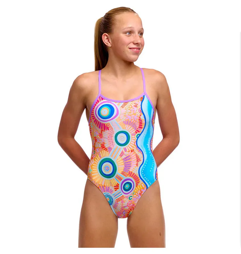 Funkita Girls Single Strap One Piece Swimsuit Kulin Colour-3