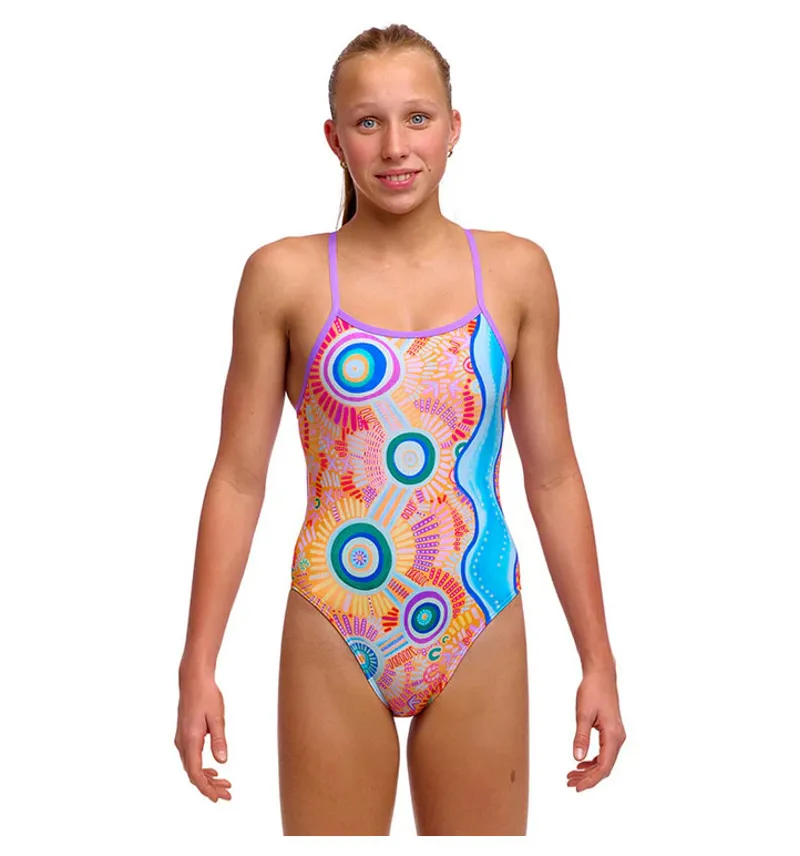 Funkita Girls Single Strap One Piece Swimsuit Kulin Colour-1