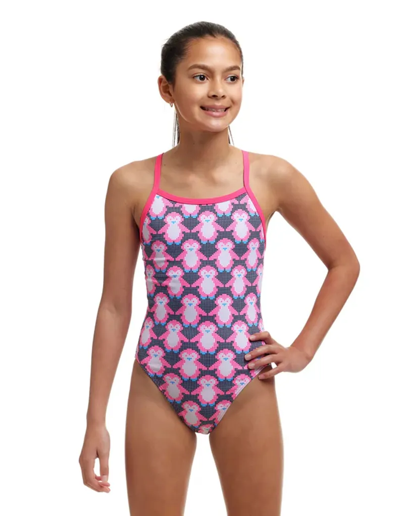 Funkita Girl's Single Strap One Piece Swimsuit Pen Guy-3