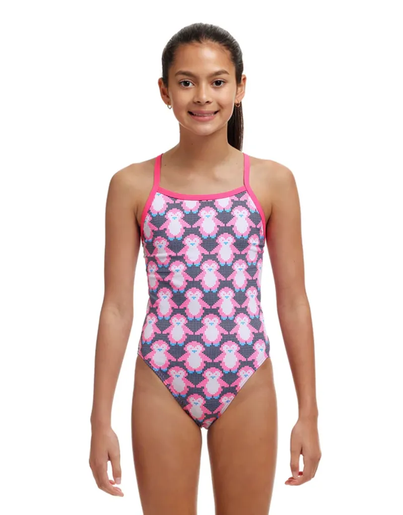 Funkita Girl's Single Strap One Piece Swimsuit Pen Guy-1