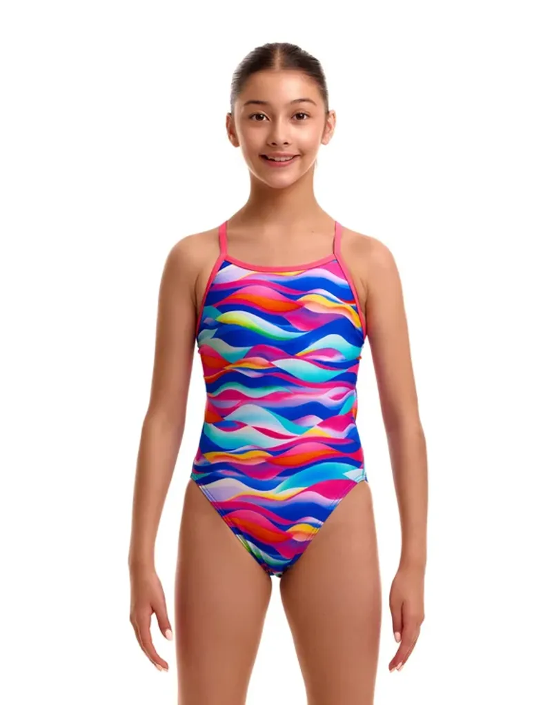Funkita Girl's Single Strap One Piece Swimsuit Royal Wave