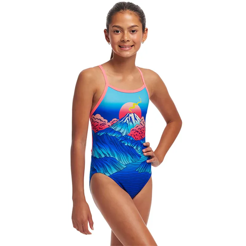 Funkita Girls Single Strap One Piece Swimsuit Smokin Hot-1