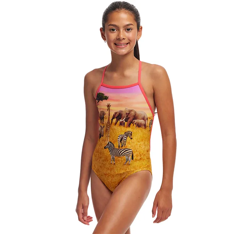 Funkita Girl's Strapped In One Piece Swimsuit Circle of Life-3