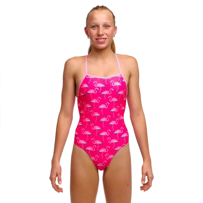 Funkita Girls Strapped In One Piece Swimwuit Flaming Go Gos-1