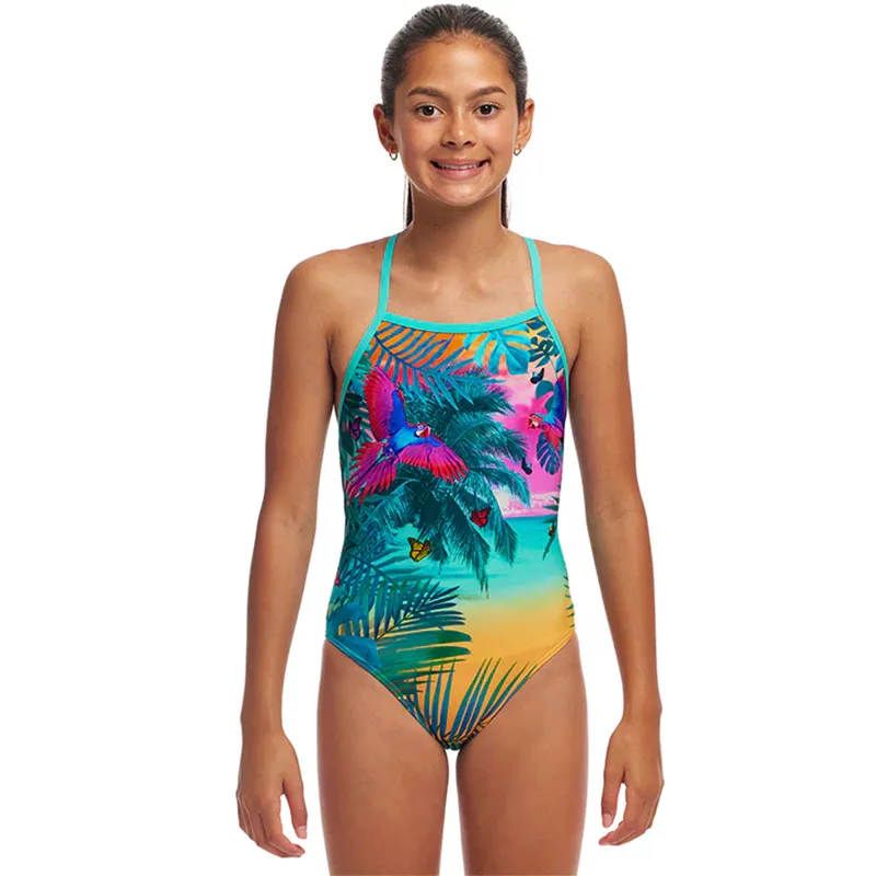 Funkita Girls Strapped In One Piece The Beach-1