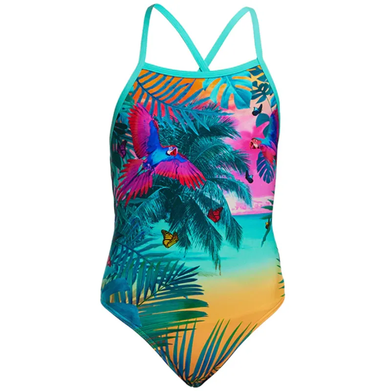 Funkita Girls Strapped In One Piece The Beach