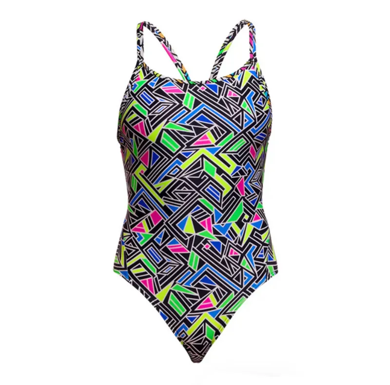 Funkita Ladies Diamond Back One Piece Swimsuit Bits Of Peace