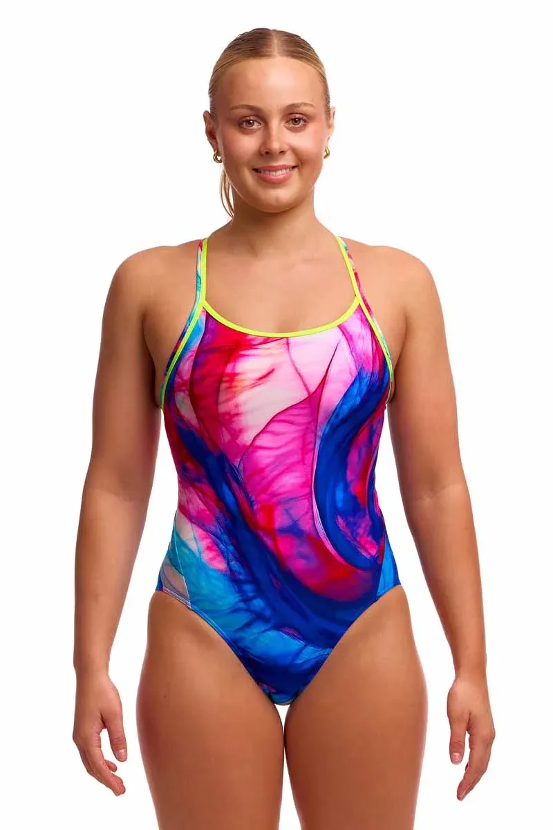 Funkita Ladies Diamond Back One Piece Swimsuit Muscle Mad-1