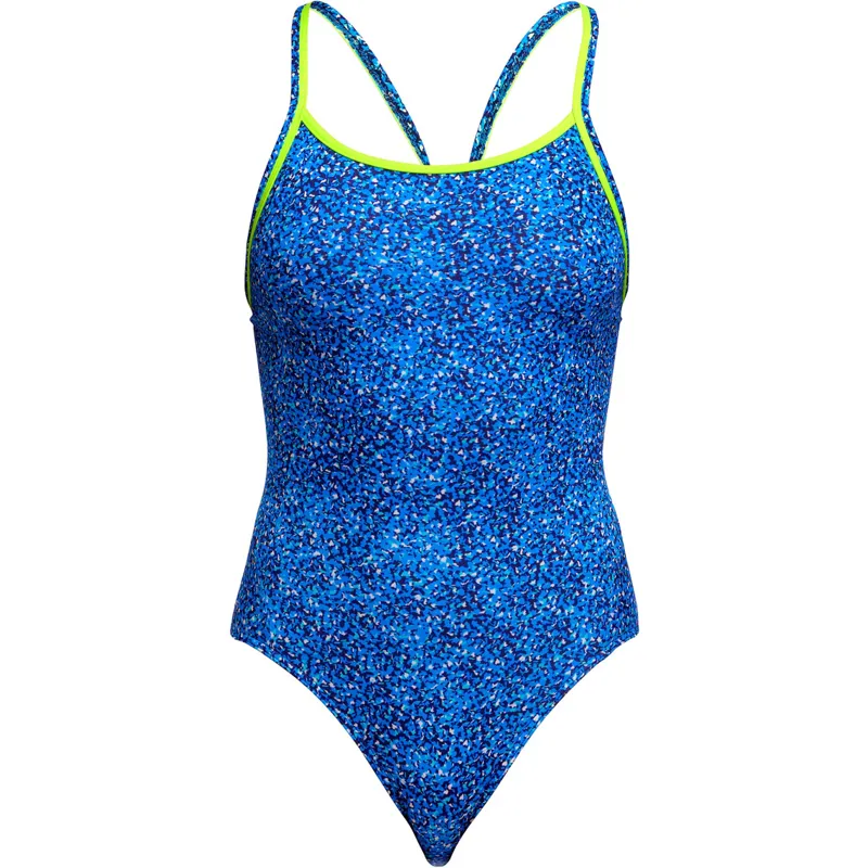 Funkita Ladies Diamond Back One Piece Swimsuit Pebble Beach