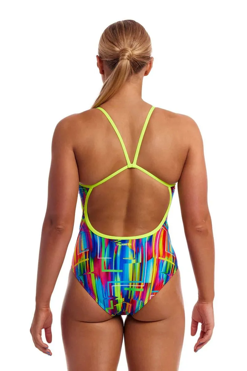 Funkita Ladies Diamond Back One Piece The Glitch-2