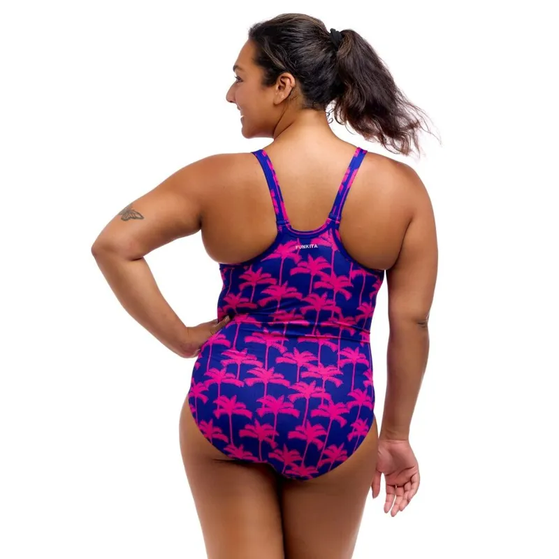 Funkita Ladies Locked In Lucy One Piece Pinky Palms-2