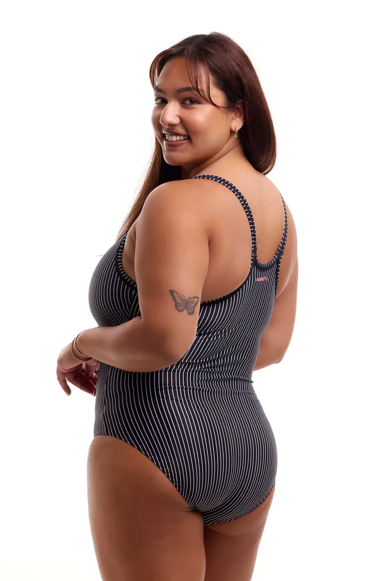 Funkita Ladies Locked In Lucy One Piece Swimsuit Pin Stripe-1