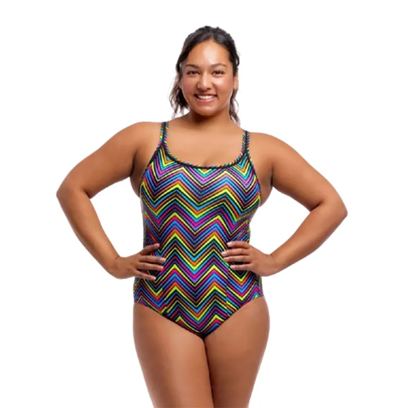 Funkita Ladies Locked In Lucy One Piece Swimsuit Up Down-1