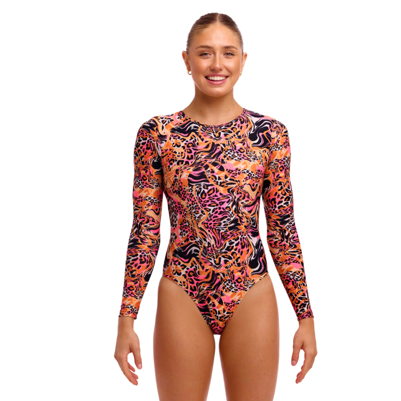 Funkita Ladies Long Shot One Piece Tipsy Tiger-1