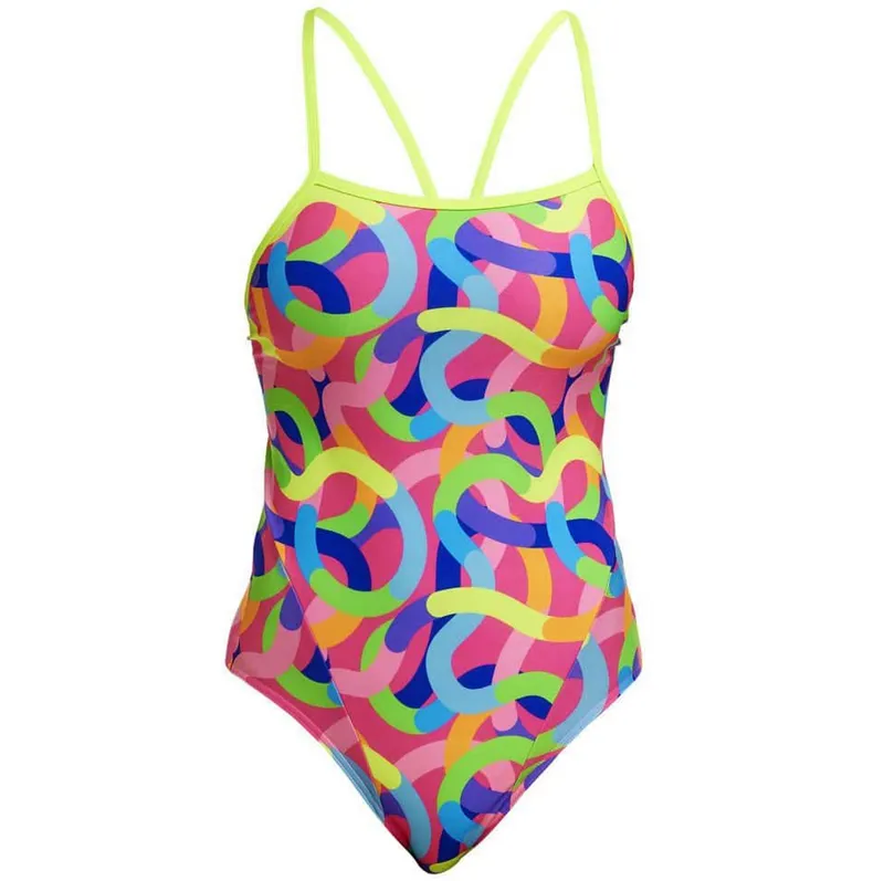 Funkita Ladies Single Strap One Piece Swimsuit Curly Wurly