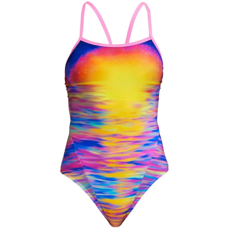 Funkita Ladies Single Strap One Piece Swimsuit Darkinjung Sunset