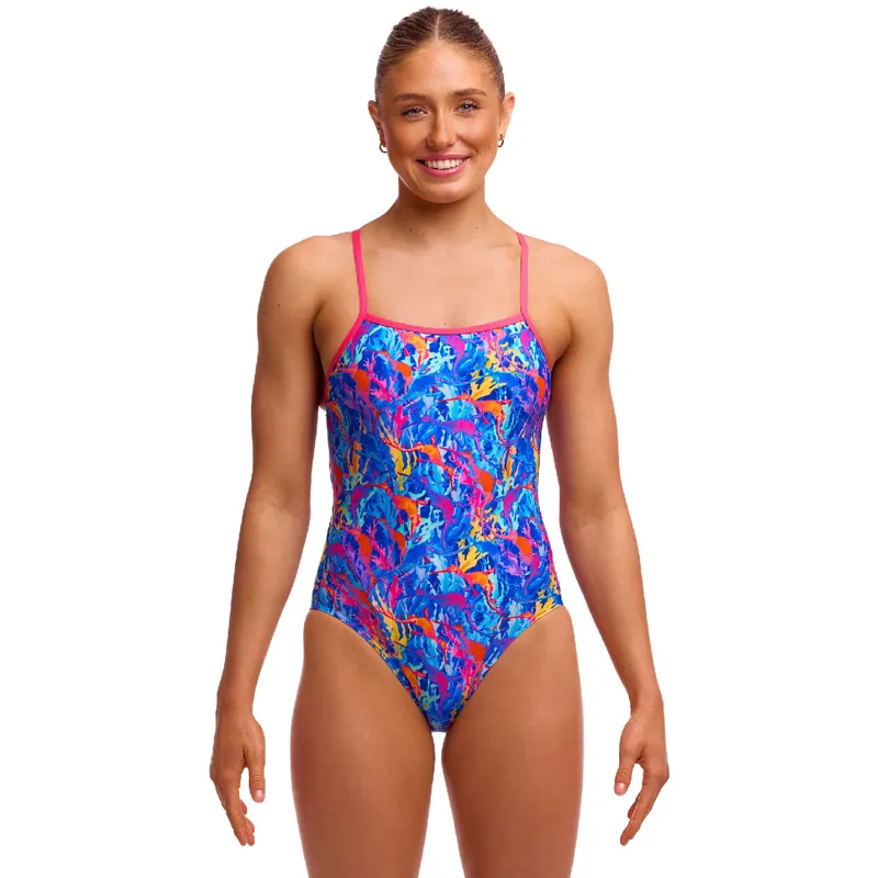 Funkita Ladies Single Strap One Piece Swimsuit Dragons Den-1