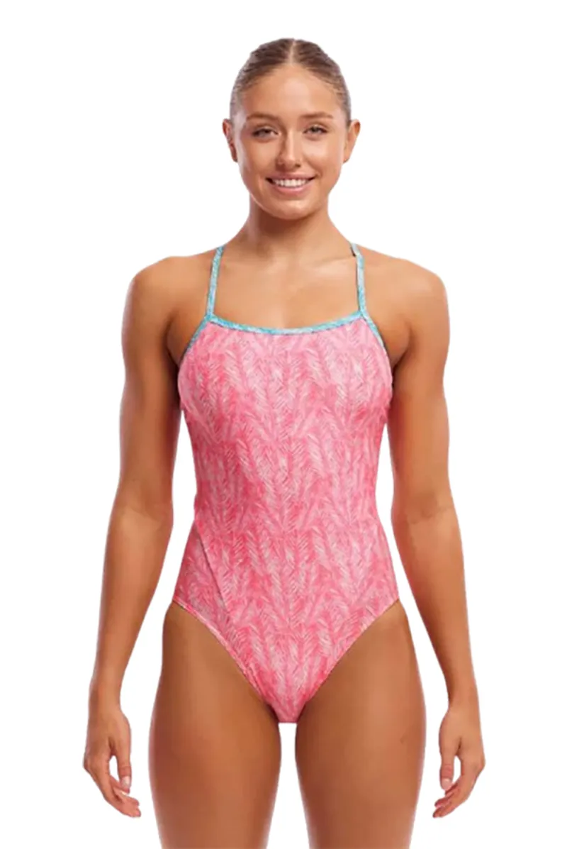 Funkita Ladies Single Strap One Piece Swimsuit Sweet Releaf-1