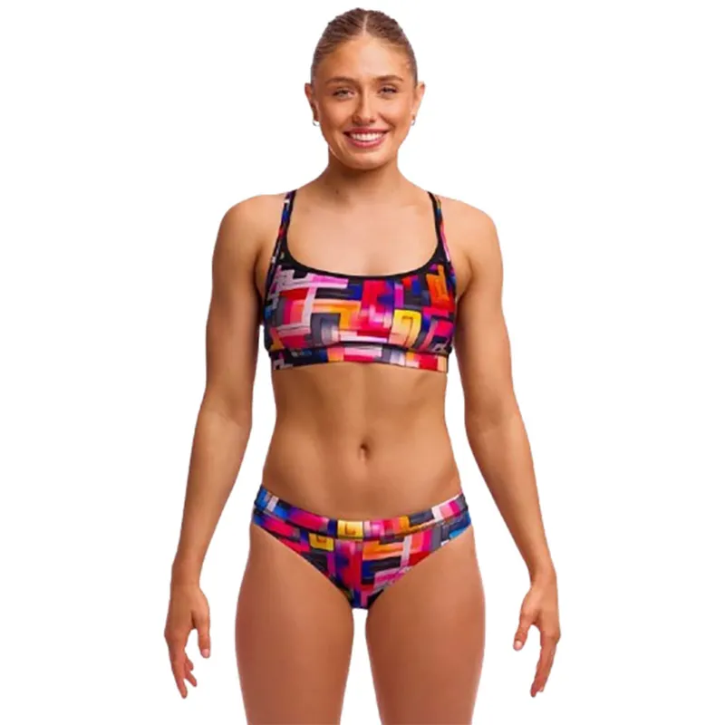 Funkita Ladies Sports Top Putty Rules-1