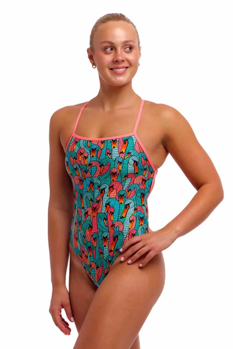 Funkita Ladies Strapped In One Piece Swan See Swan-3