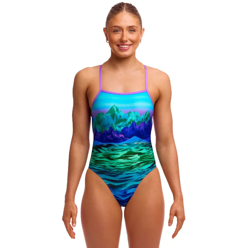 Funkita Ladies Strapped In One Piece Swimsuit Mintie Montie-1