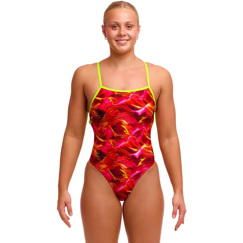 Funkita Ladies Strapped In One Piece Swimsuit Saucy Sonar-1