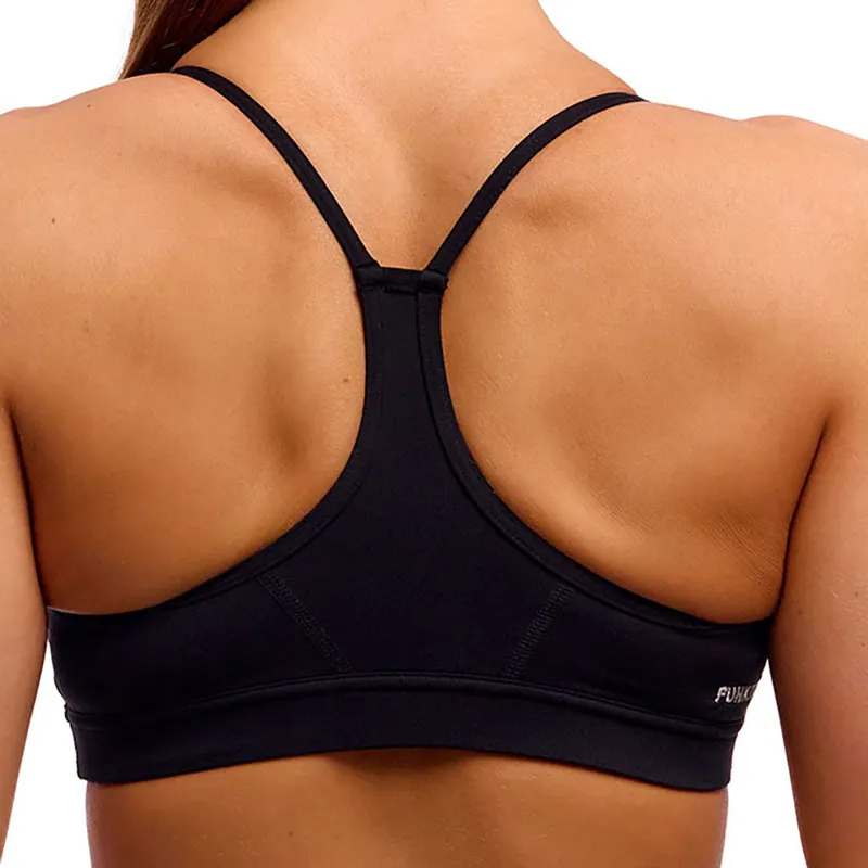 Funkita Ladies Swim Crop Top Still Black-6