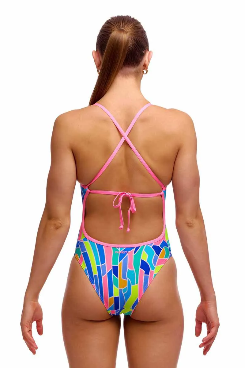 Funkita Ladies Tie Me Tight One Piece Swimsuit Pillared-2