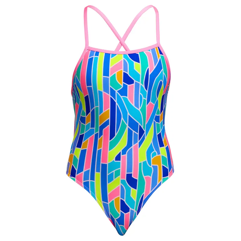Funkita Ladies Tie Me Tight One Piece Swimsuit Pillared