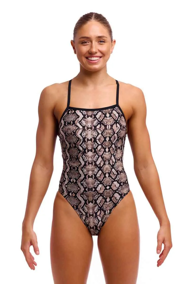 Funkita Ladies Tie Me Tight One Piece Swimsuit Rattle Racer
