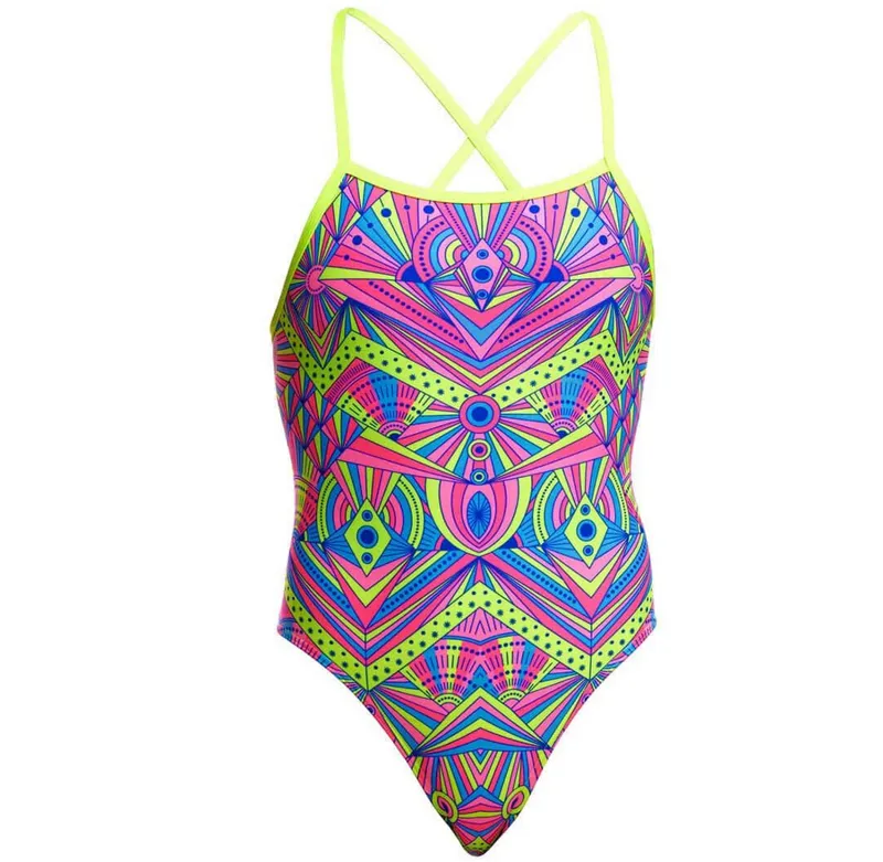 Funkita Ladies Tie Me Tight One Piece Swimsuit Stellar Stars