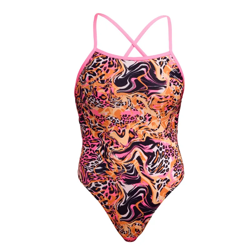 Funkita Ladies Tie Me Tight One Piece Tipsy Tiger